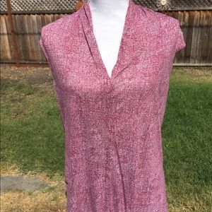 Business Tee #123. Soft burgundy and grey